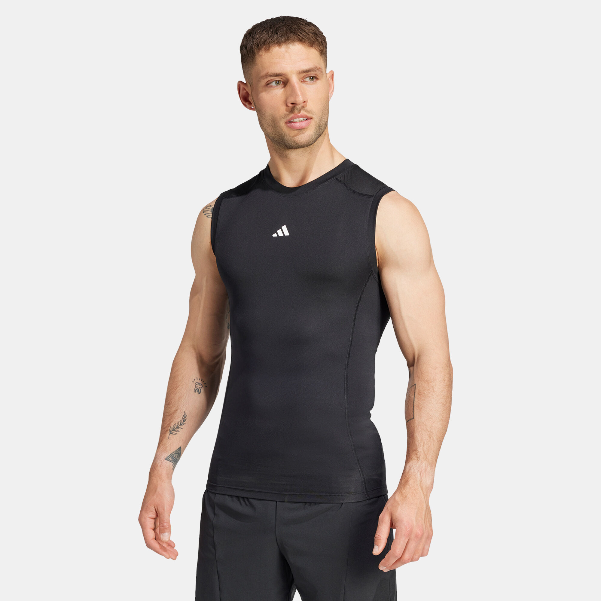 Men s TECHFIT Compression Training Tank Top Black adidas in Kuwait SSS