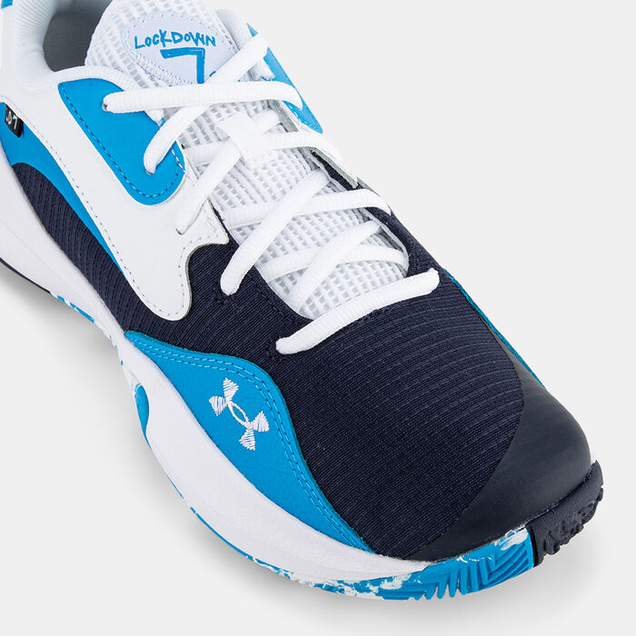 Under Armour Lockdown 7 Low Basketball Shoes Blue image number 4