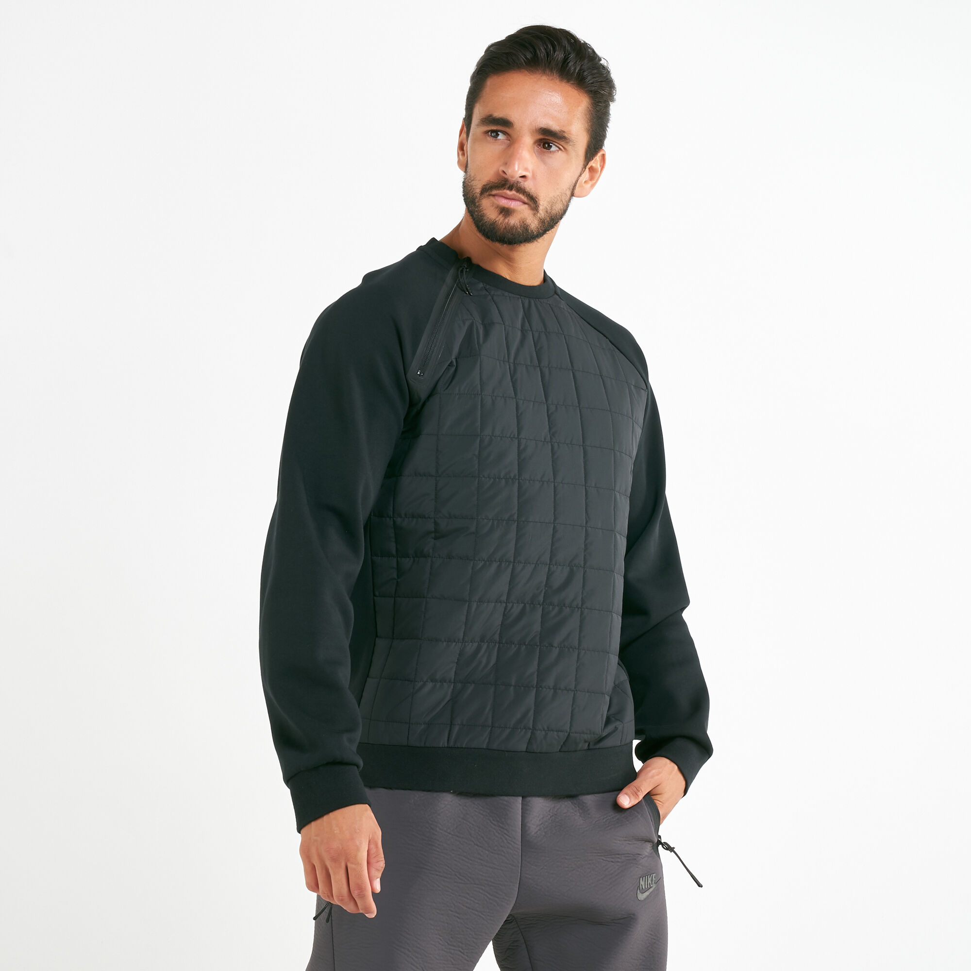 Nike quilted sweatshirt new arrivals