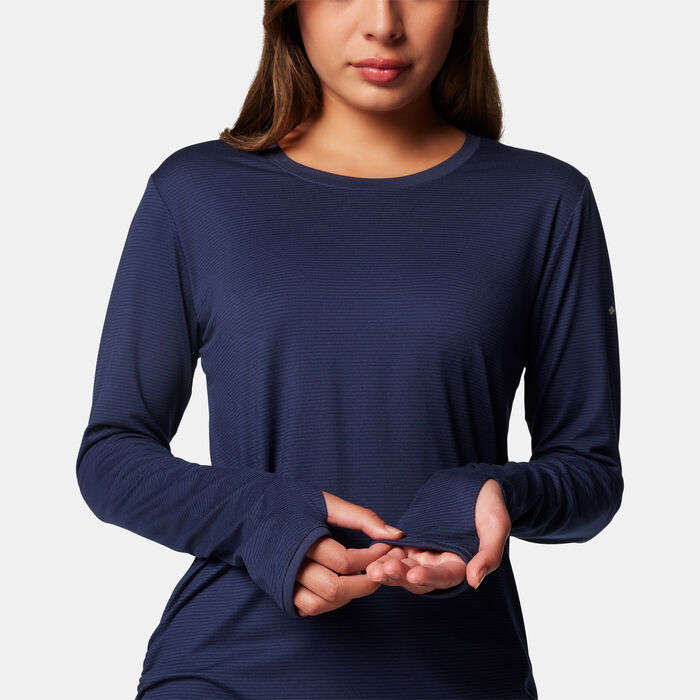 Columbia Women's Leslie Falls Hiking Top Blue image number 3