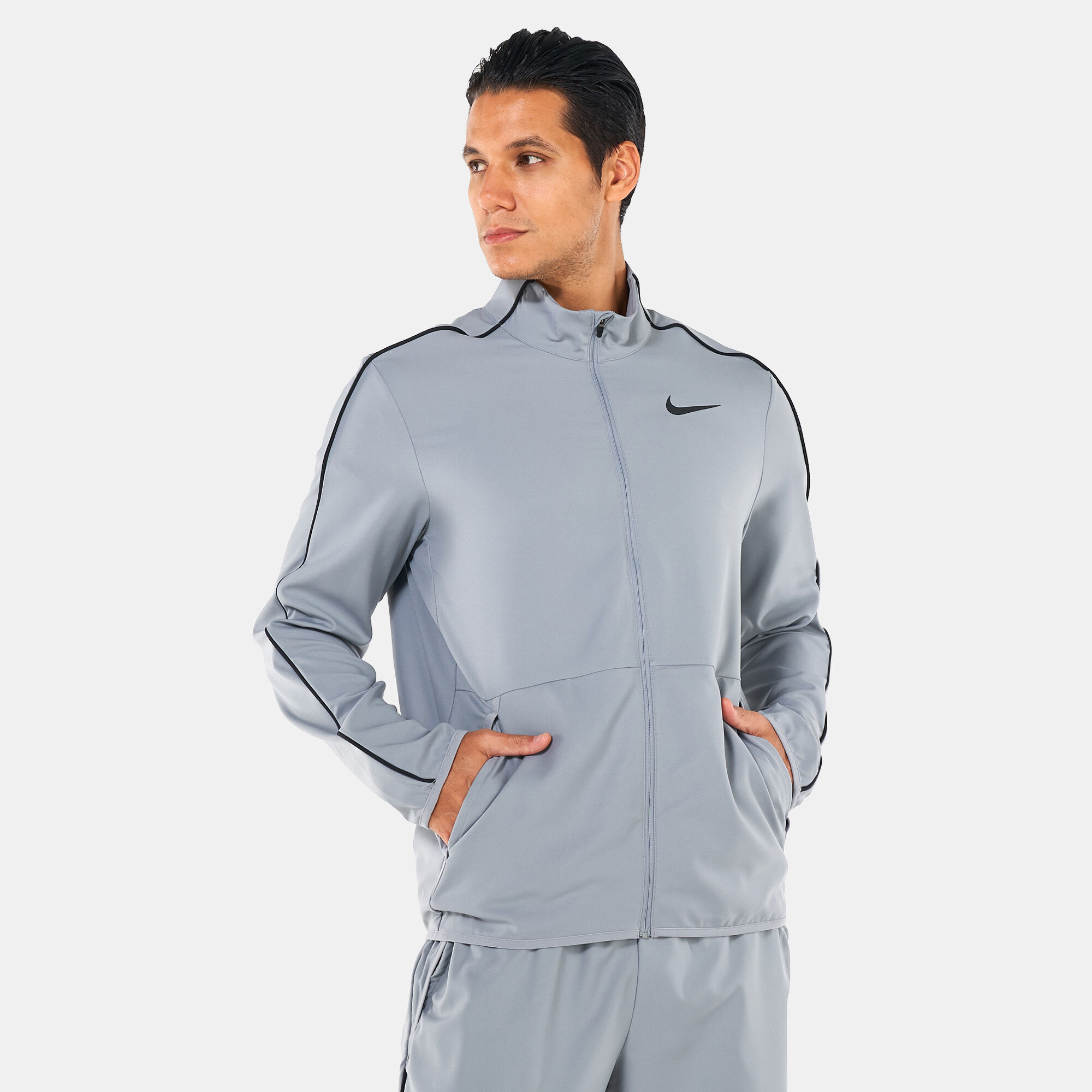 Men s Dri FIT Woven Training Jacket Grey Nike in Kuwait SSS