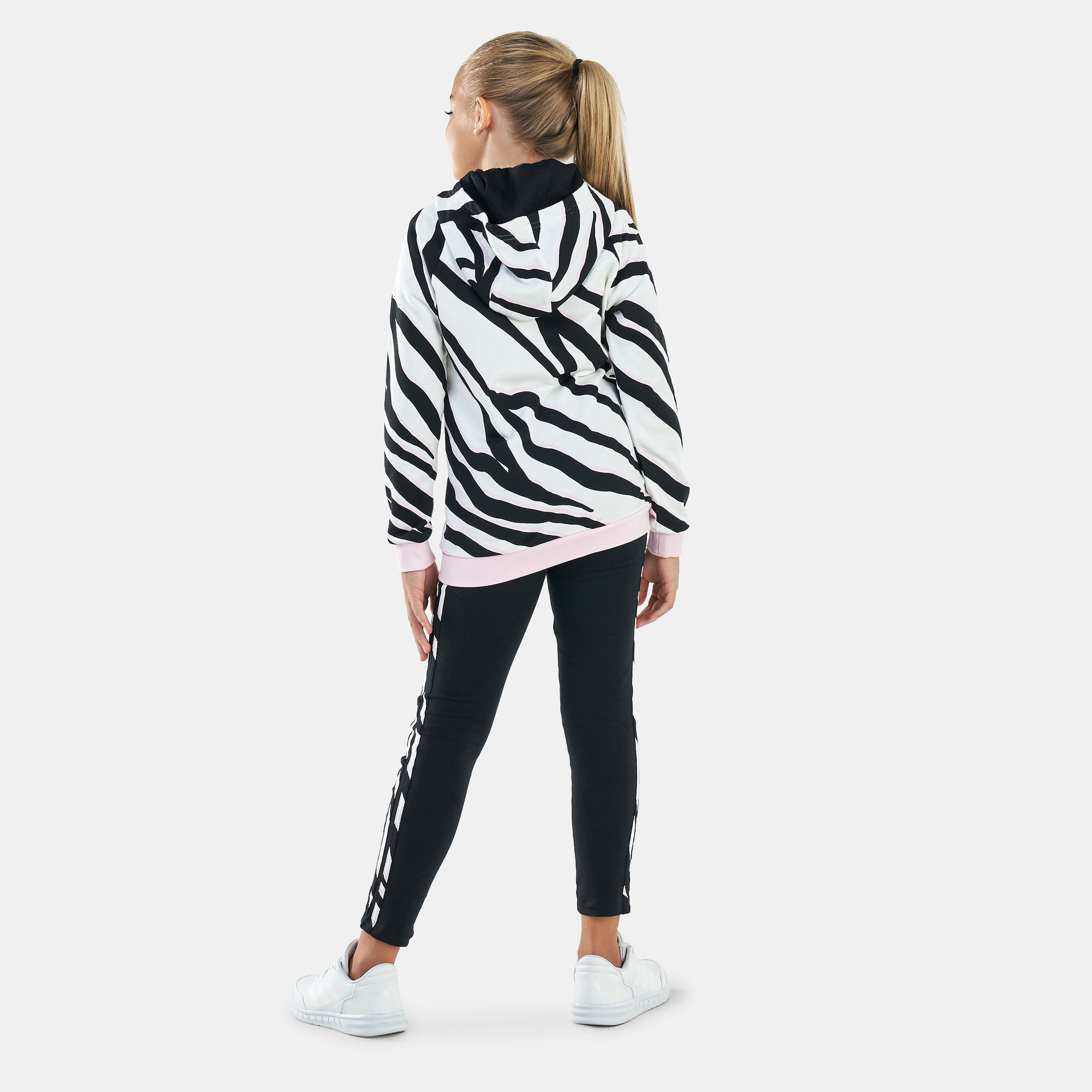Kids Zebra Hoodie And Pants Set