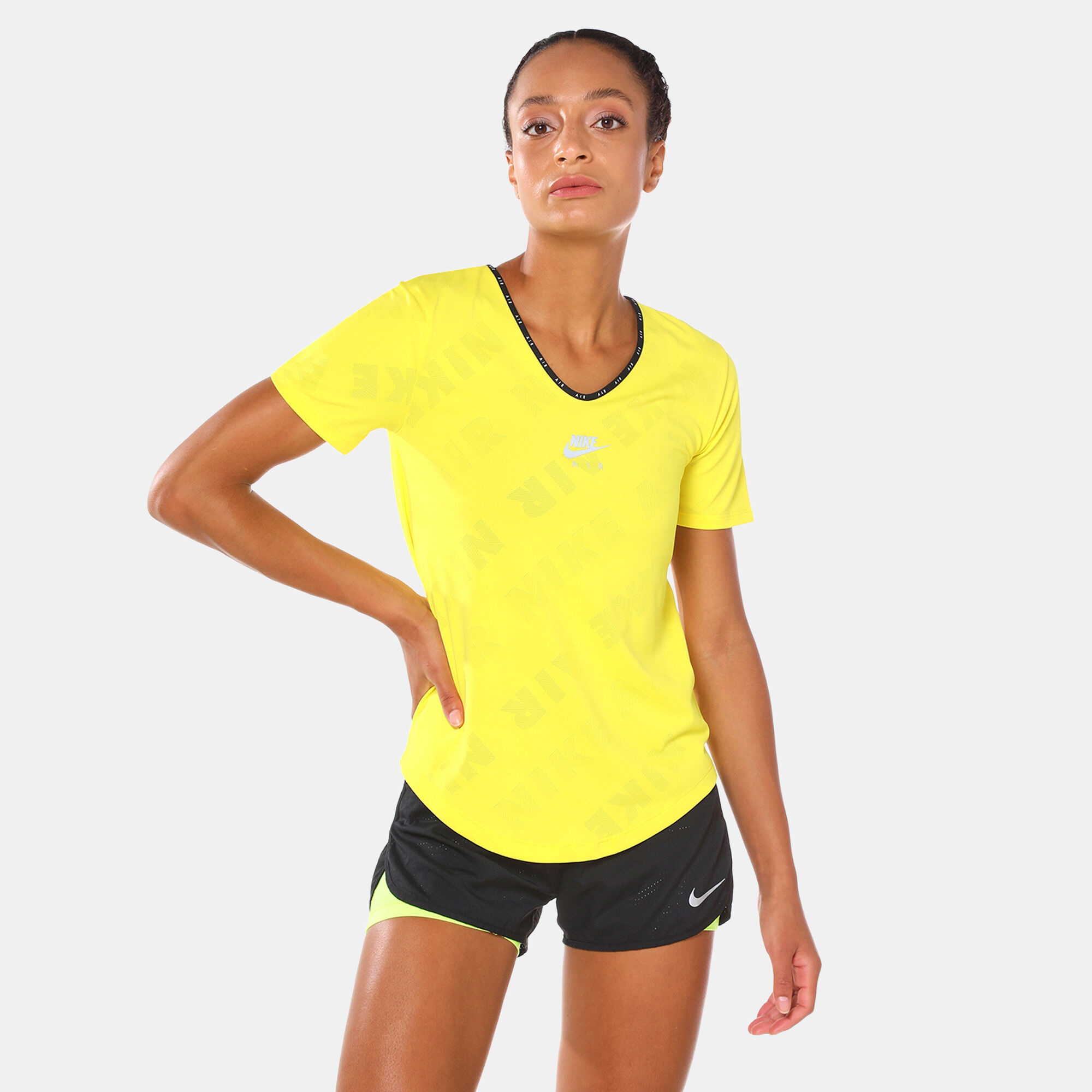 Nike women's air graphic running t shirt sales