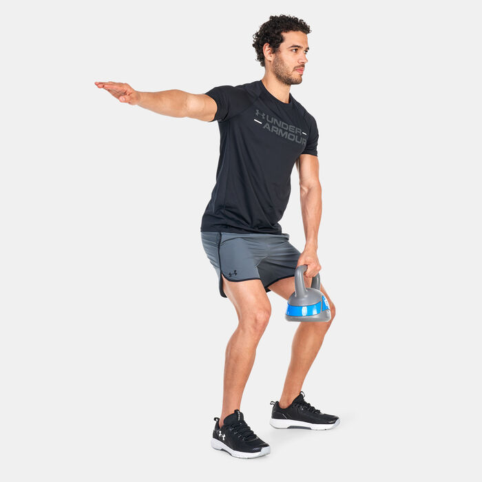 Under Armour Men's HIIT Woven Training Shorts Grey image number 2