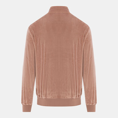 New Era Men's NBA Los Angeles Lakers Lifestyle Velour Full-Zip Track Jacket Beige