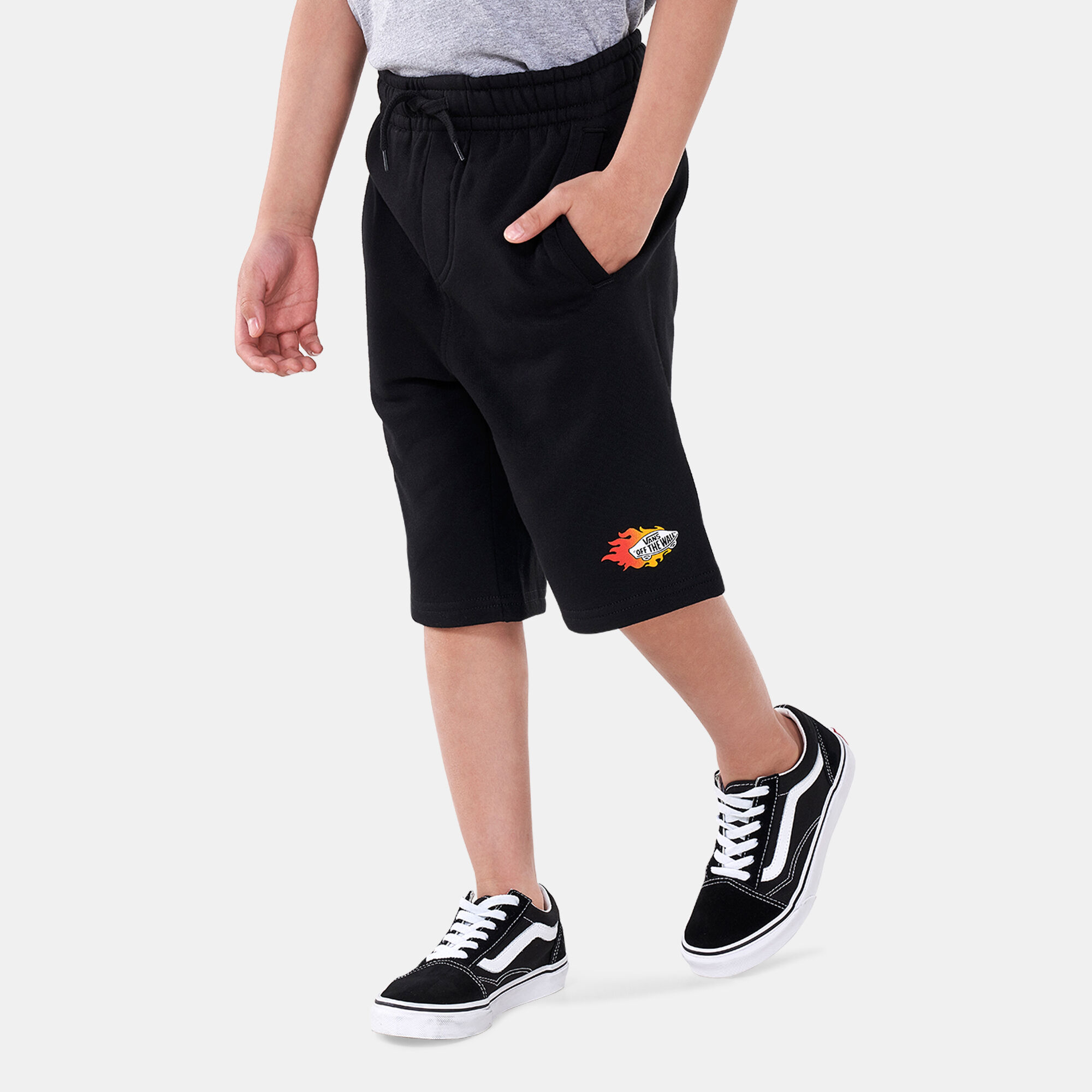 Kids Logo Repeat Fleece Shorts Black Vans in Kuwait SSS