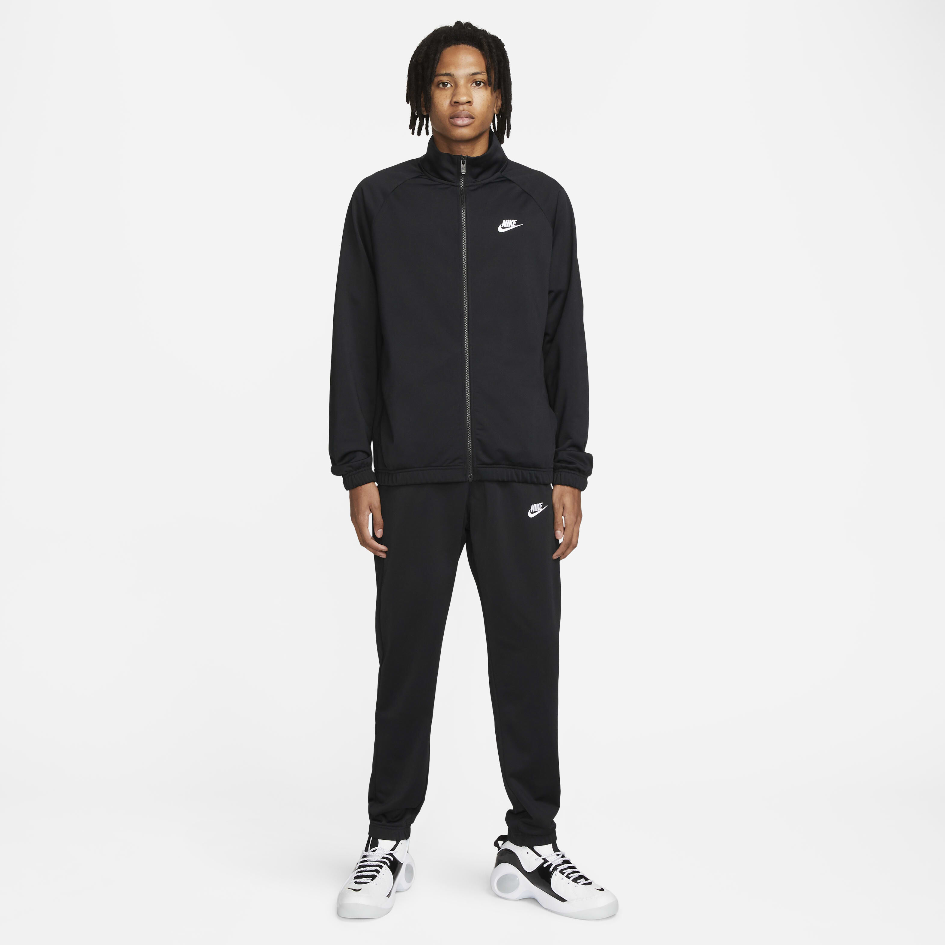 Nike tracksuit black and grey online