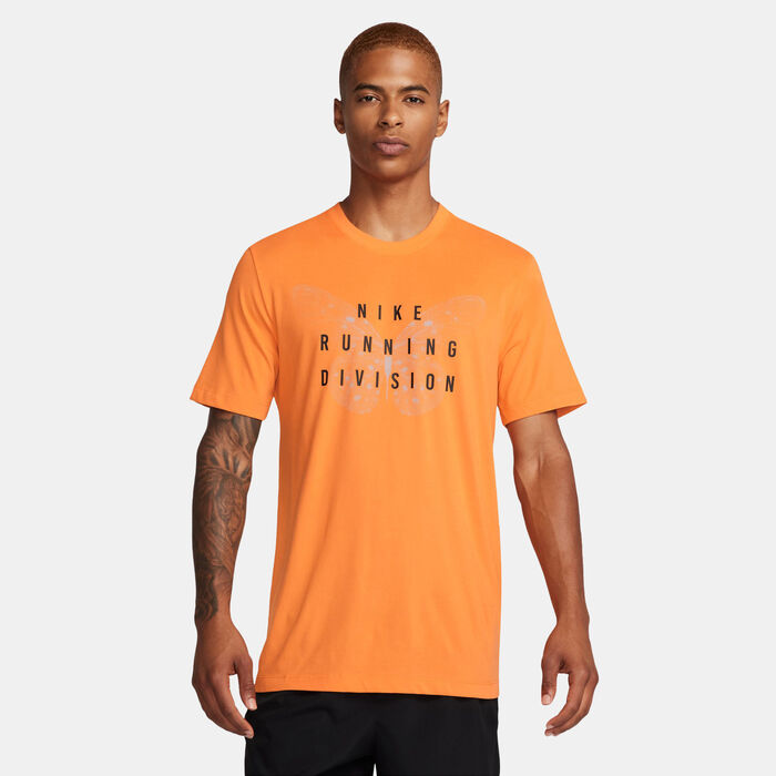 Nike Men's Dri-FIT Running T-Shirt Orange image number 0