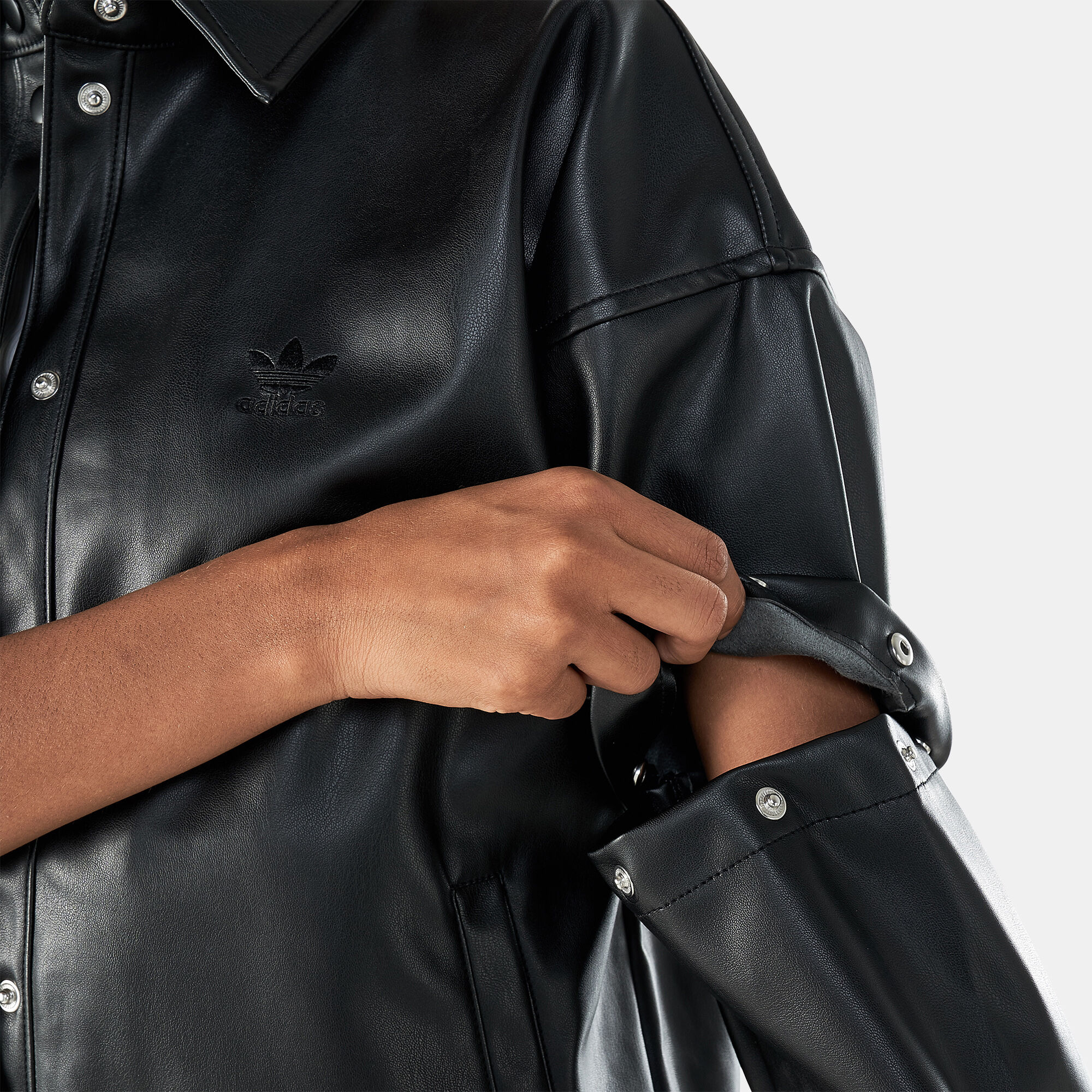 Women s Always Original Faux Leather Track Jacket Black adidas Originals in Kuwait SSS
