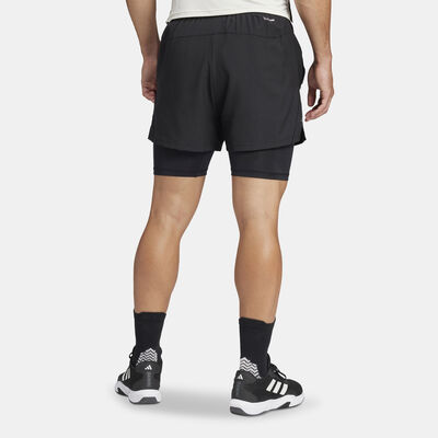 adidas Men's Gym+ 2-In-1 Training Shorts Black