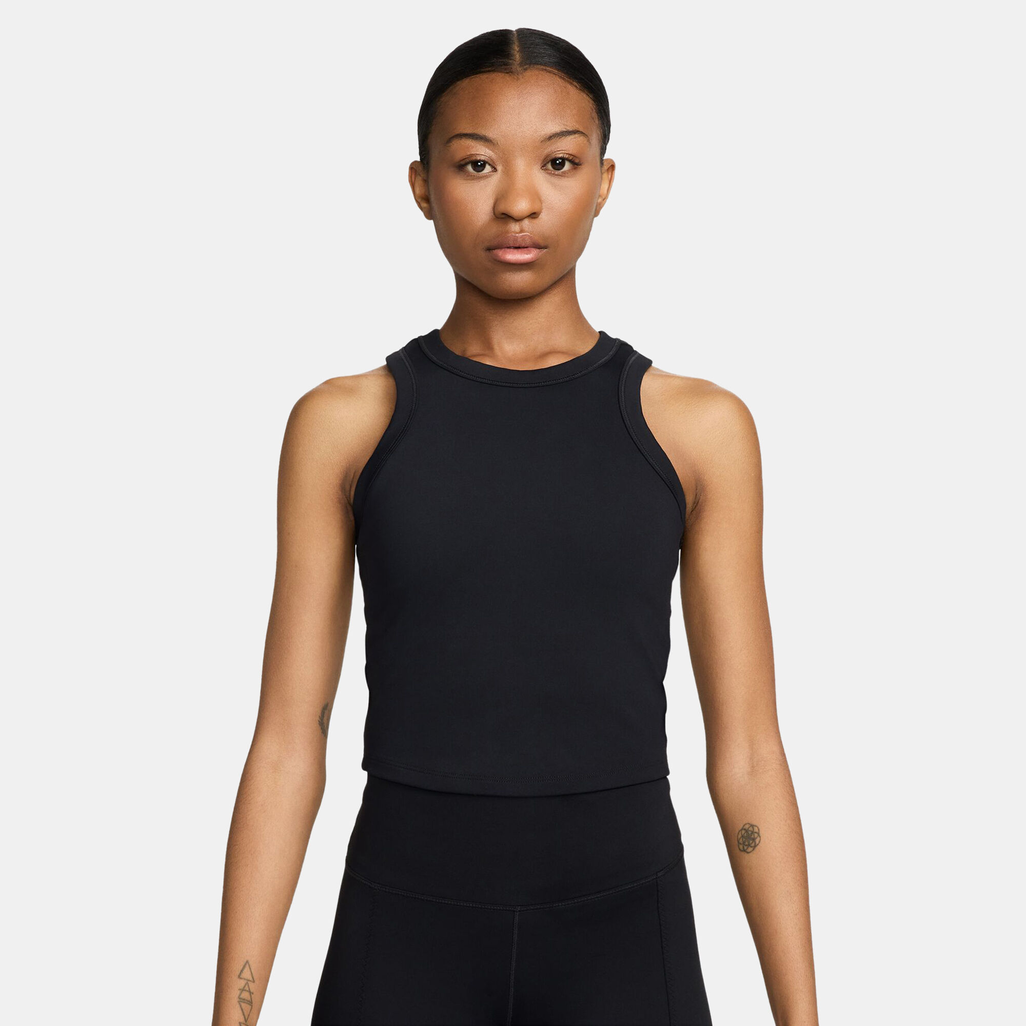 Women s One Fitted Dri FIT Cropped Tank Top Black Nike in Kuwait SSS