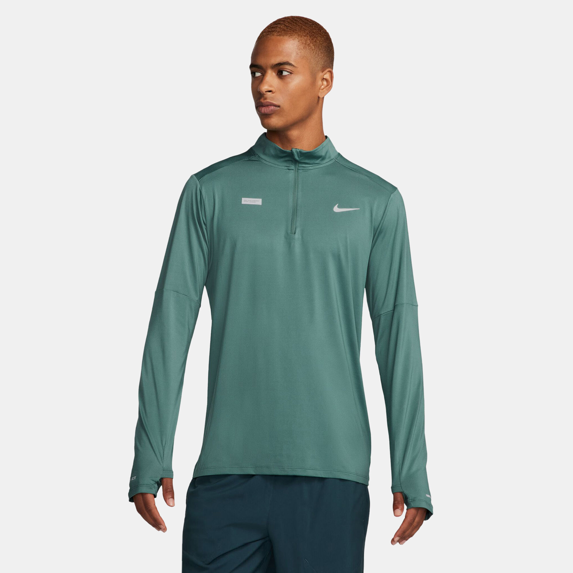 Nike green running top top