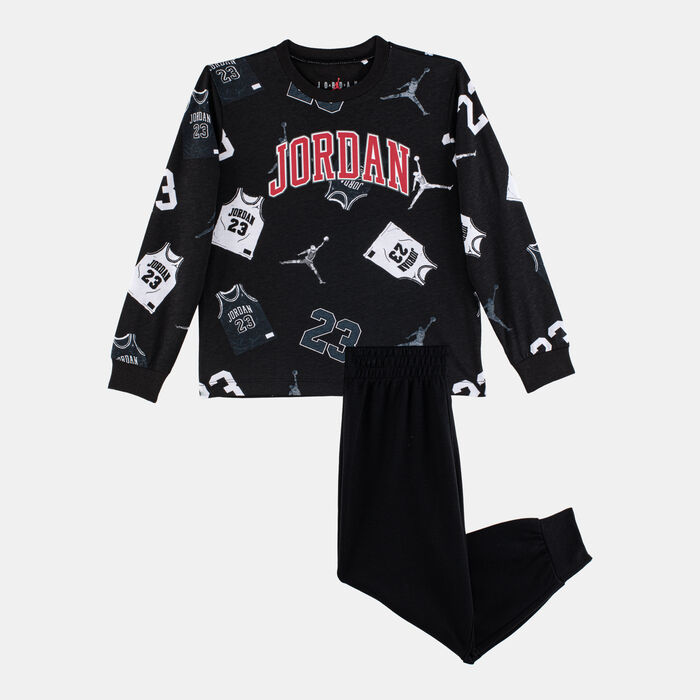 Jordan Kids' 23 Jersey Sweatshirt and Sweatpants Set Black image number 0
