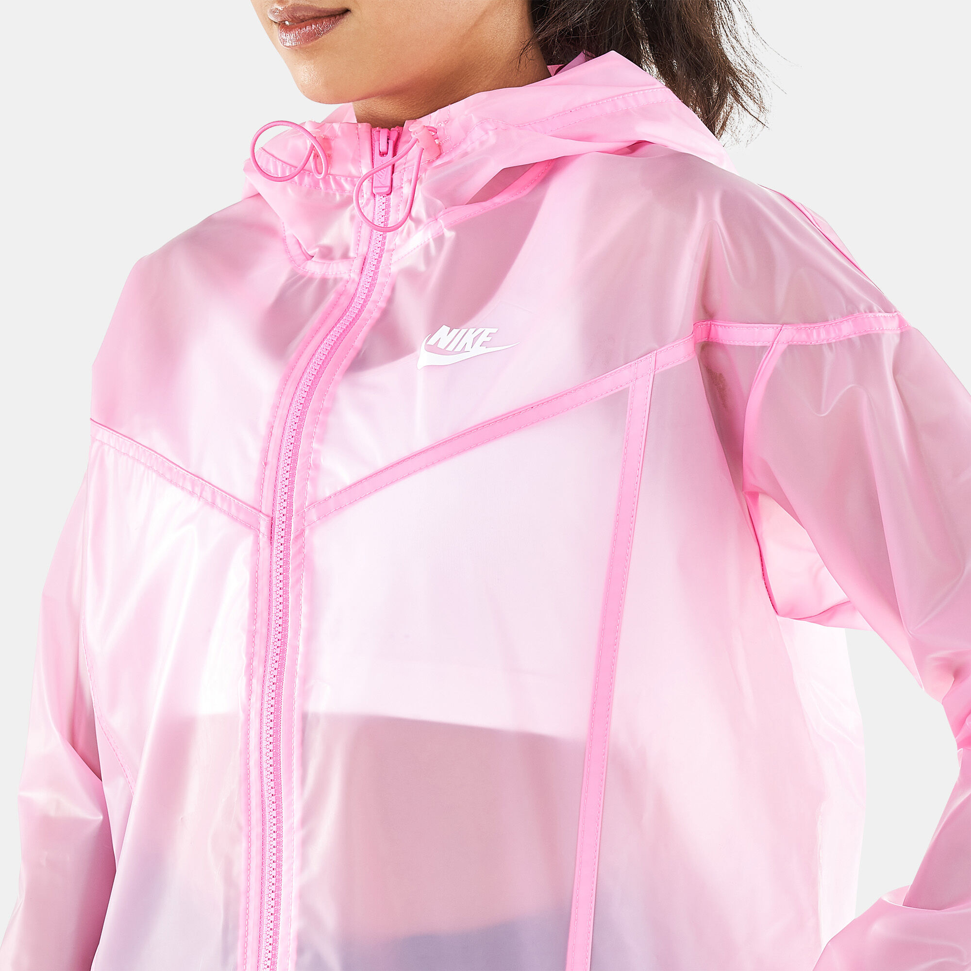Transparent top pink jacket