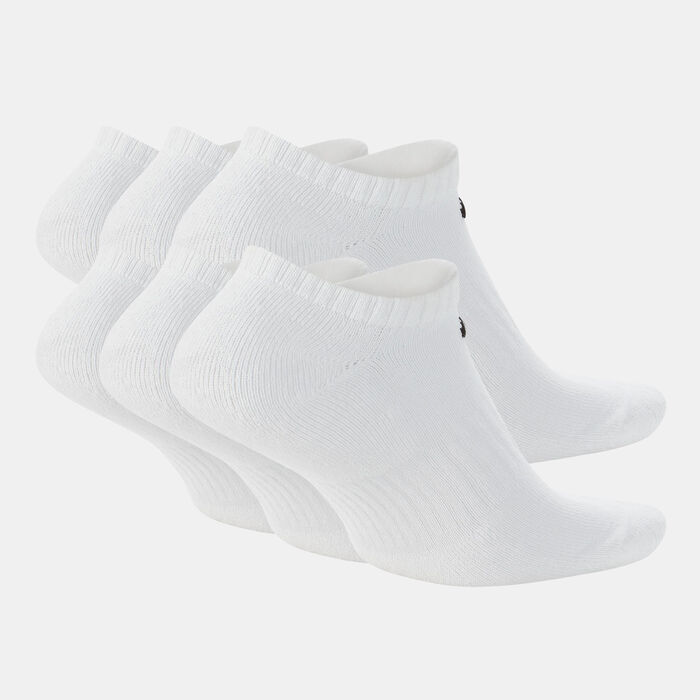 Nike Men's Everyday Cushioned Training No-Show Socks (6 Pairs) White image number 1