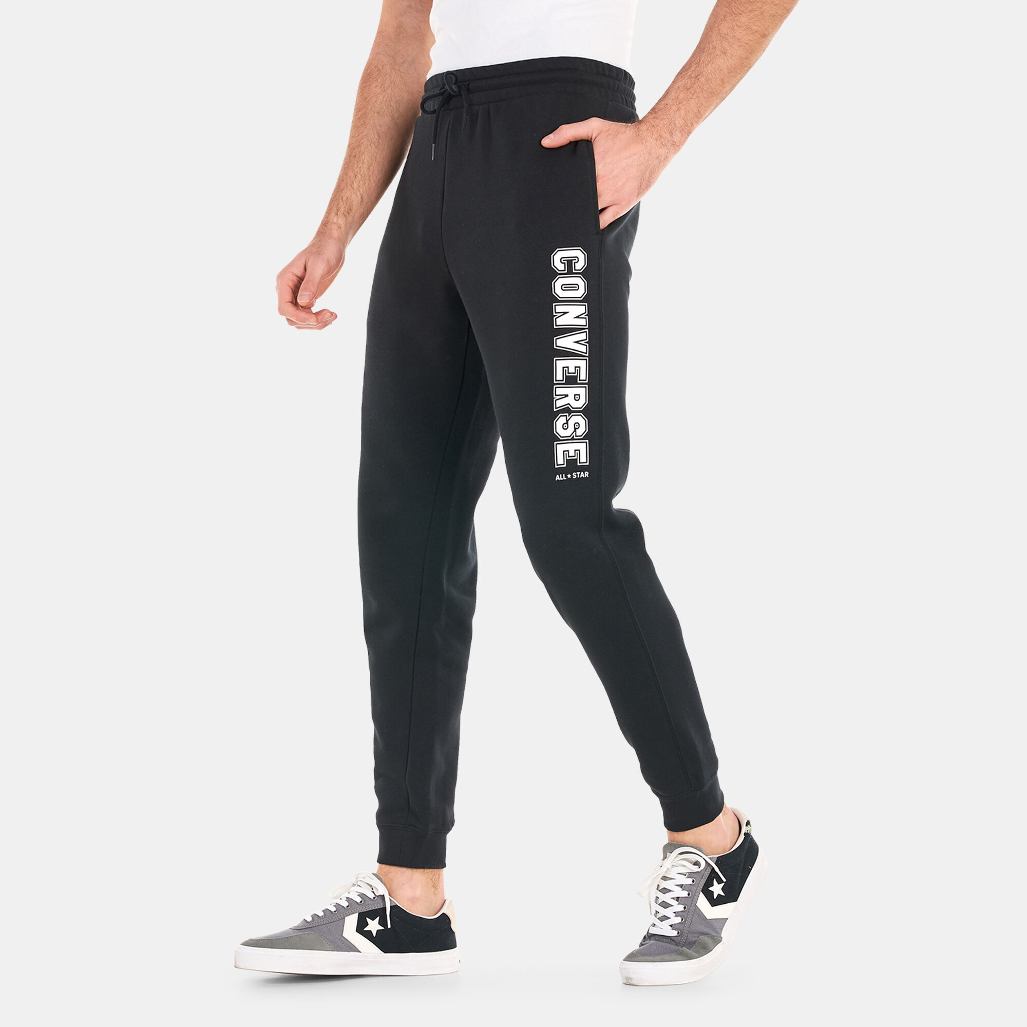 Adidas sweatpants top with converse
