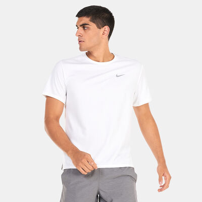 Nike Men's Miler Dri-FIT UV Running T-Shirt White