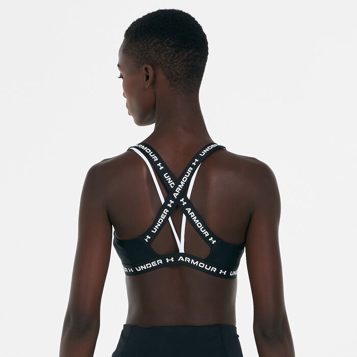 Under Armour Women's Crossback Sports Bra Black image number 1