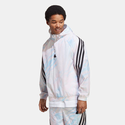 adidas Men's Future Icons Allover Print Hoodie Peach