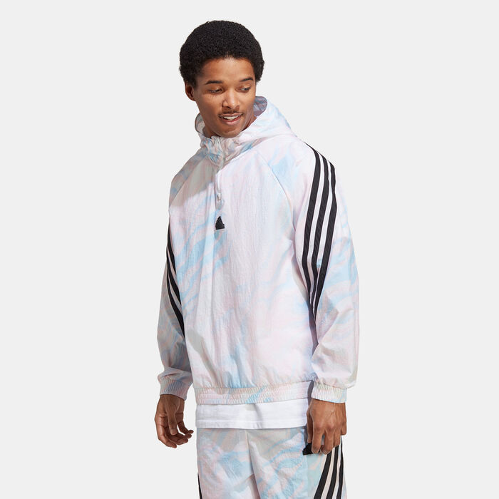 adidas Men's Future Icons Allover Print Hoodie Peach image number 0