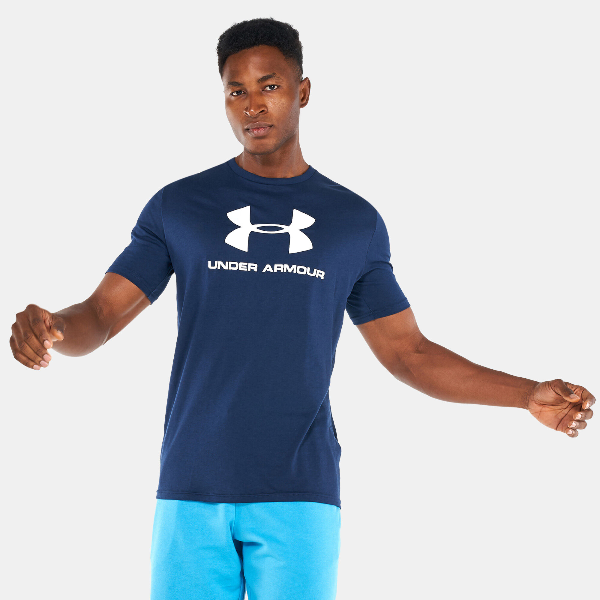 Men s Sportstyle Logo T Shirt Blue Under Armour in Kuwait SSS