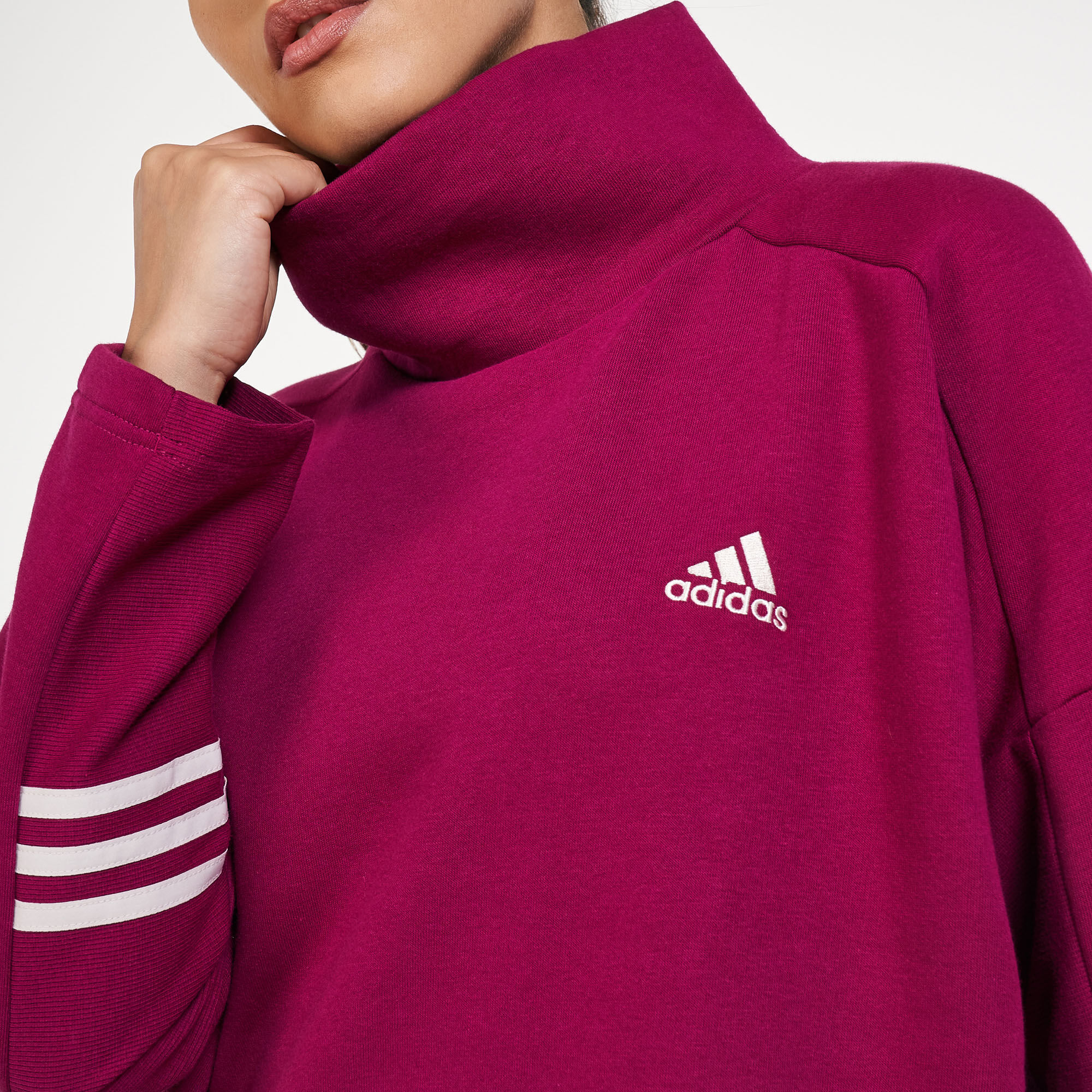 Adidas funnel neck sweatshirt hotsell