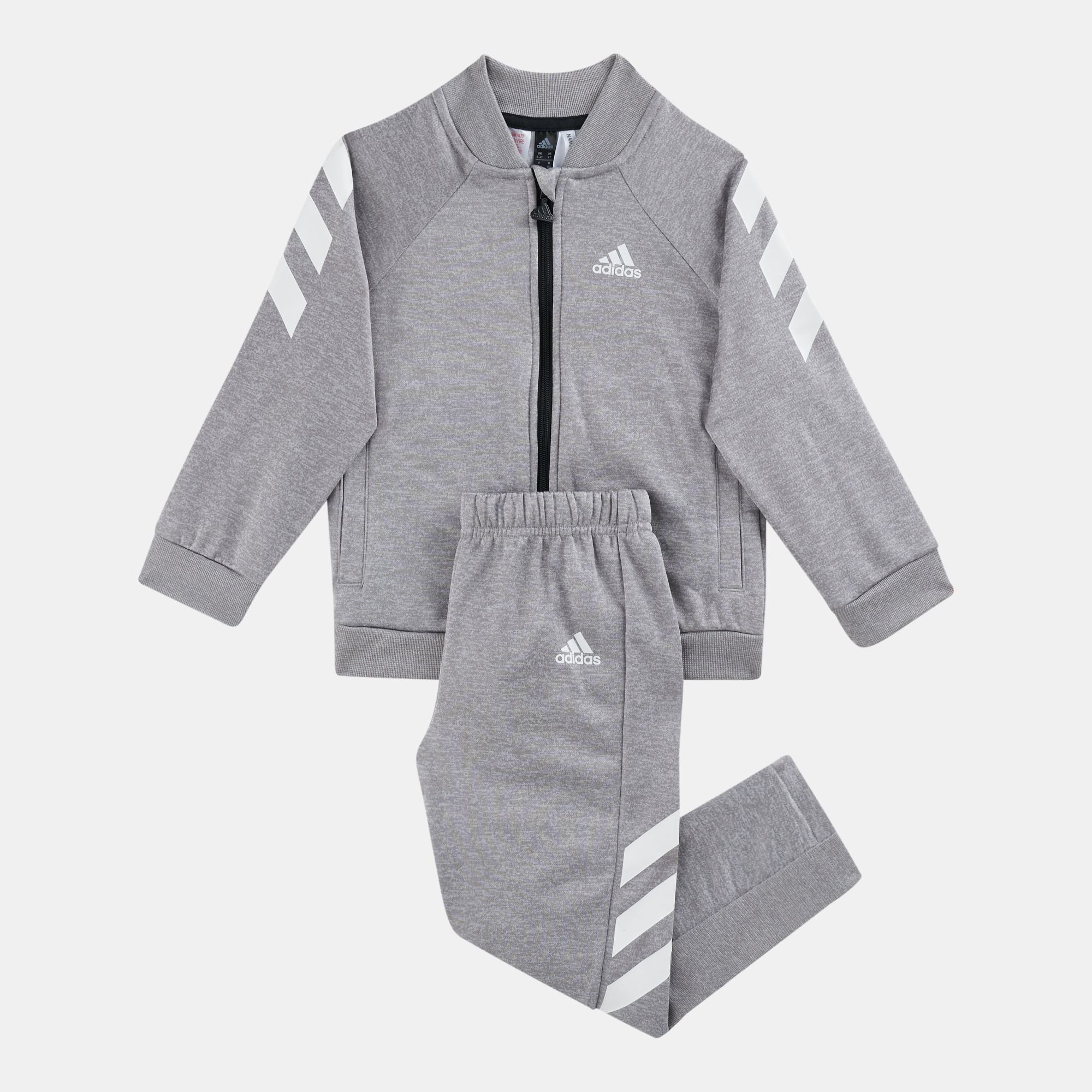 Grey adidas tracksuit kids shop