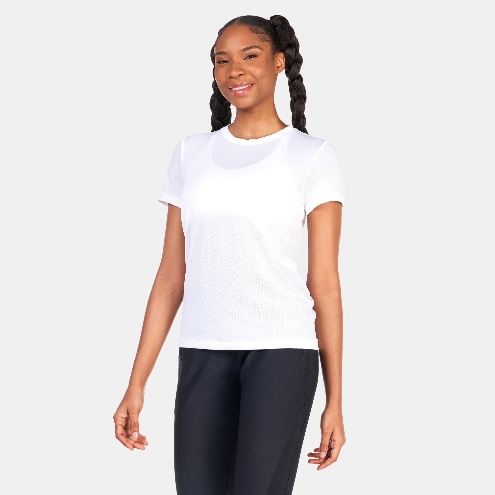 Women s UA Seamless Stride T Shirt White Under Armour in Kuwait SSS