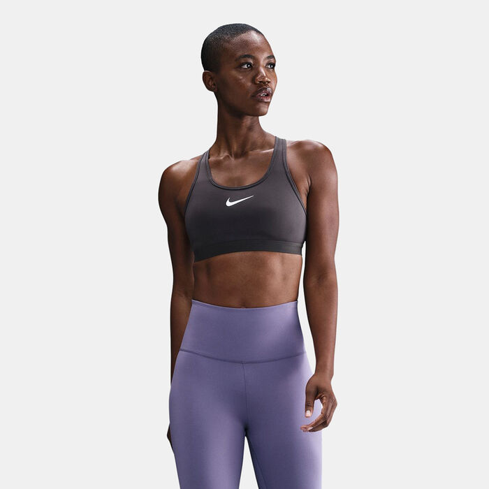 Nike Women's Swoosh High-Support Training Sports Bra Grey image number 0
