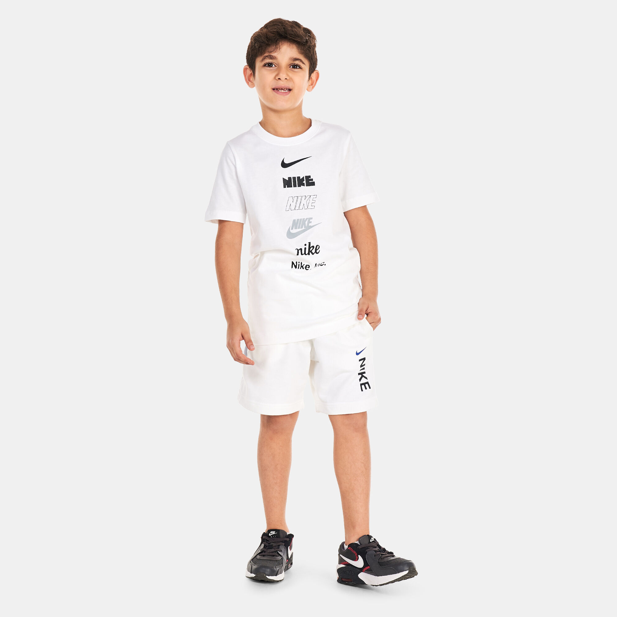 White nike shorts kids store