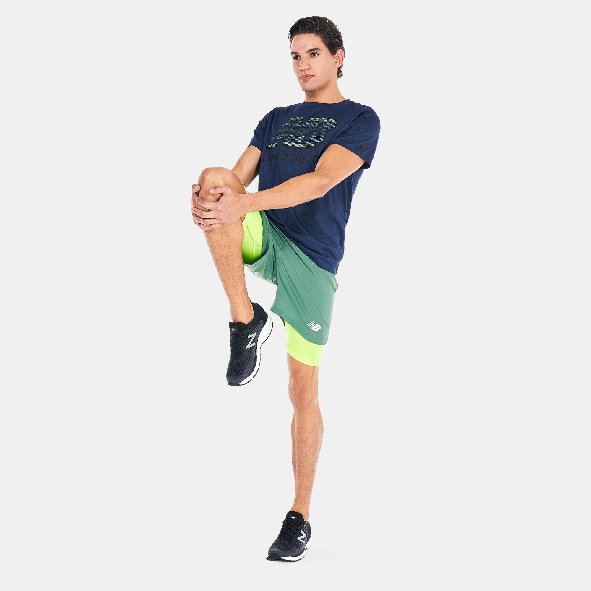 Men s Impact Run AT 7 Inch 2 in 1 Shorts Green New Balance in Kuwait SSS