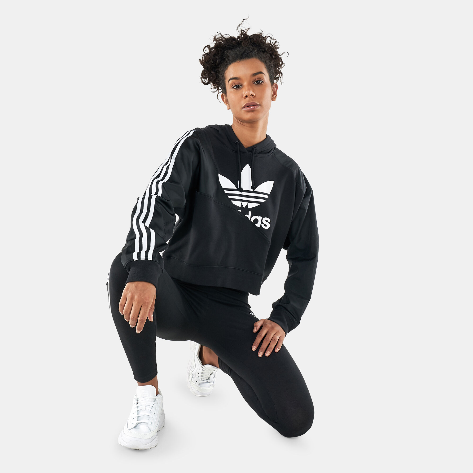 Buy adidas Women s Adicolor Split Trefoil Hoodie Black in Kuwait SSS