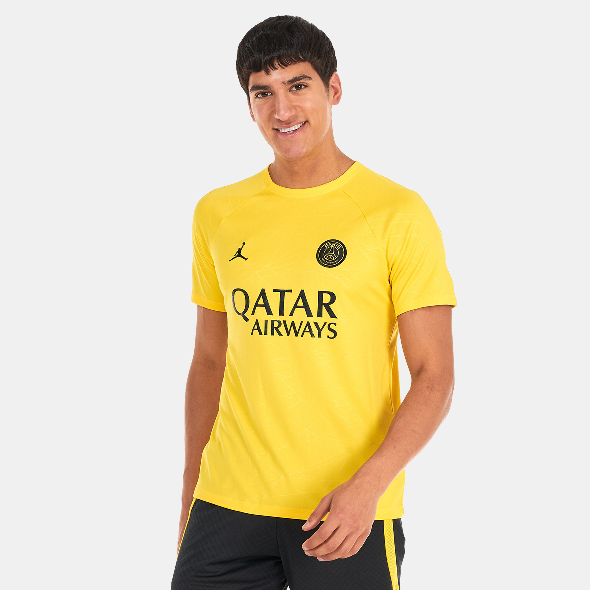 Men s Paris Saint Germain Dri FIT Academy Pre Match Jersey 2022 23 Yellow Jordan in Kuwait SSS