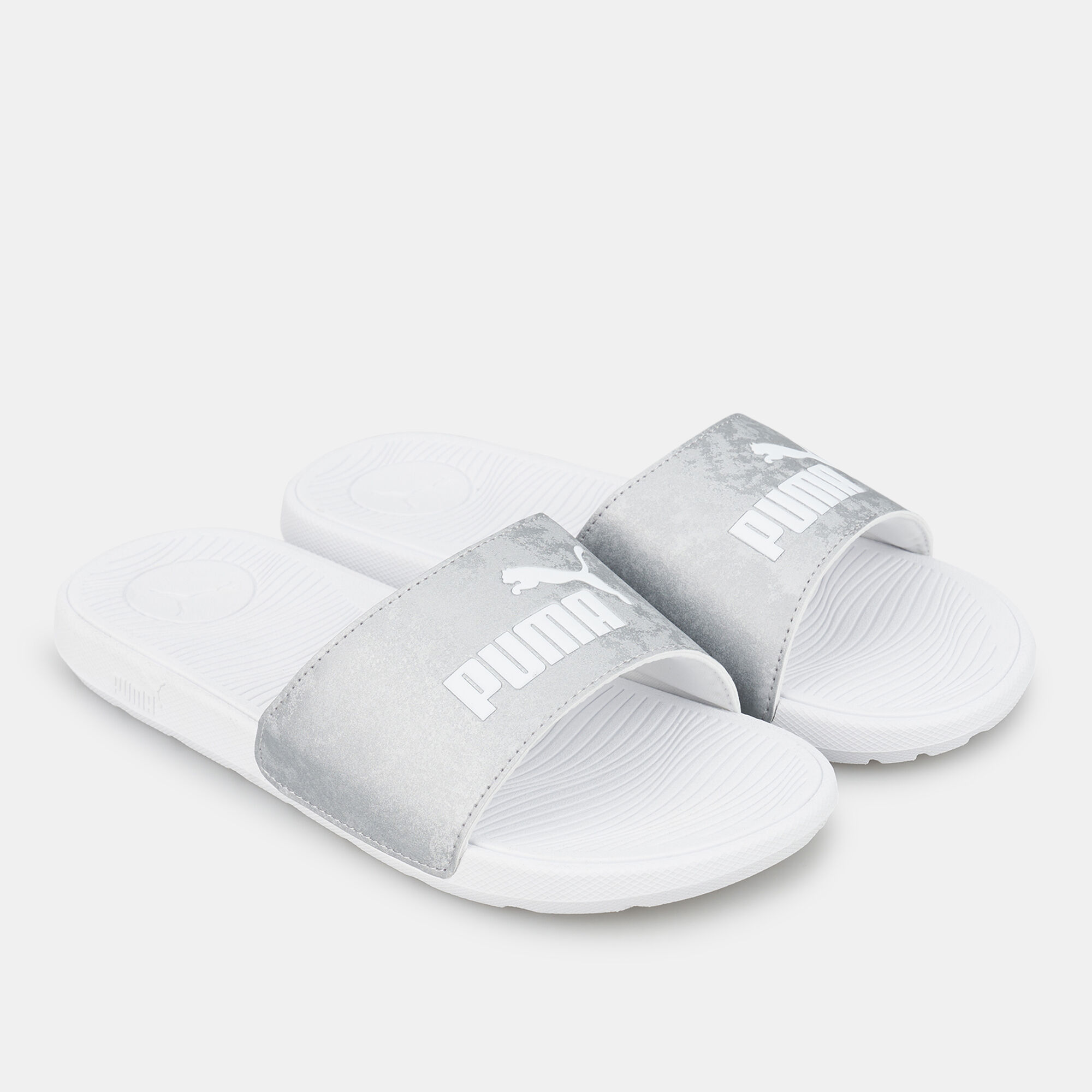Puma sandals women silver discount