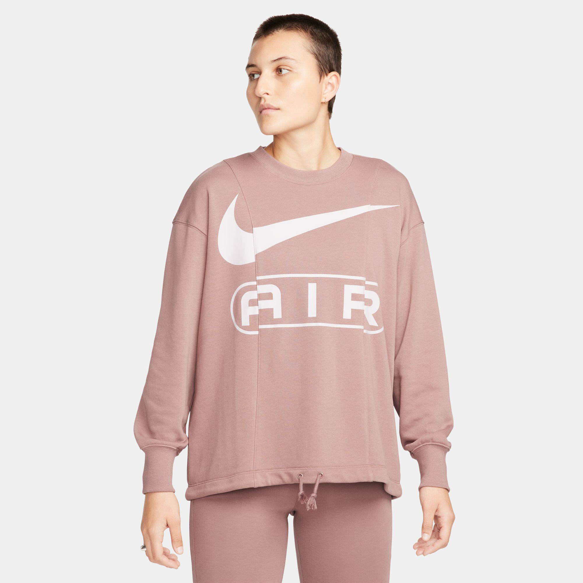 Women s Air Over Oversized Sweatshirt Brown Nike in Kuwait SSS