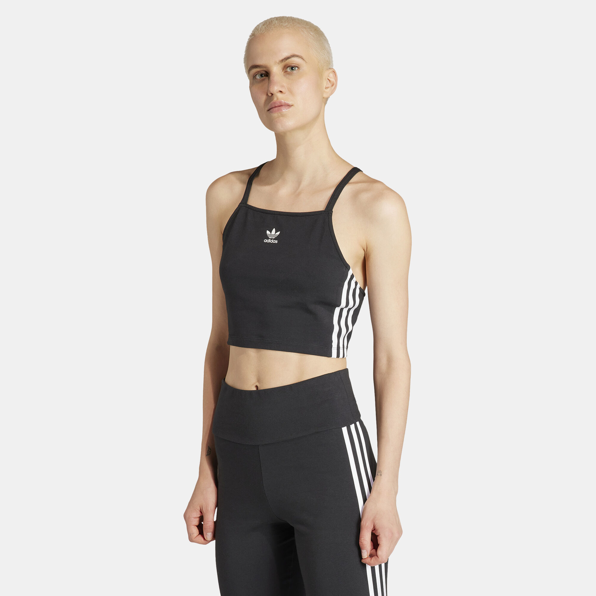 Buy adidas Originals Women s Adicolor 3 Stripes Crop Top Black in Kuwait SSS