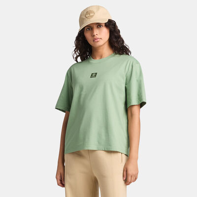 Timberland Women's Stack Logo T-Shirt Green