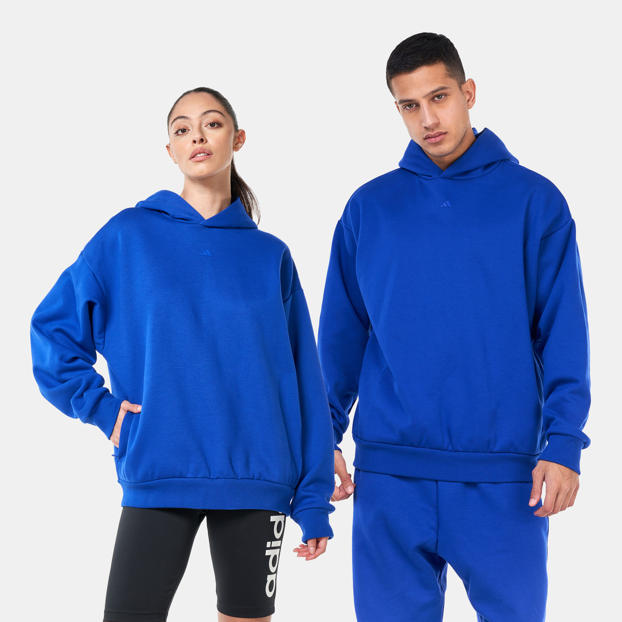 Logo Basketball Fleece Hoodie Blue adidas in Kuwait SSS