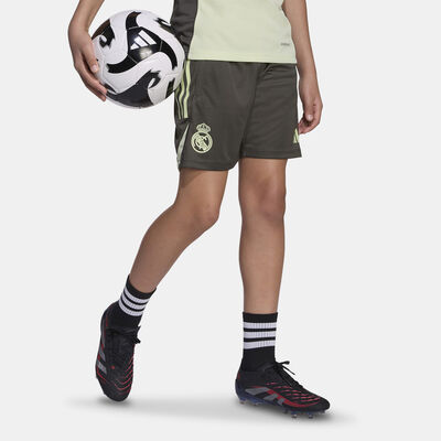 adidas Kids' Real Madrid Tiro 25 Competition Training Football Shorts Grey