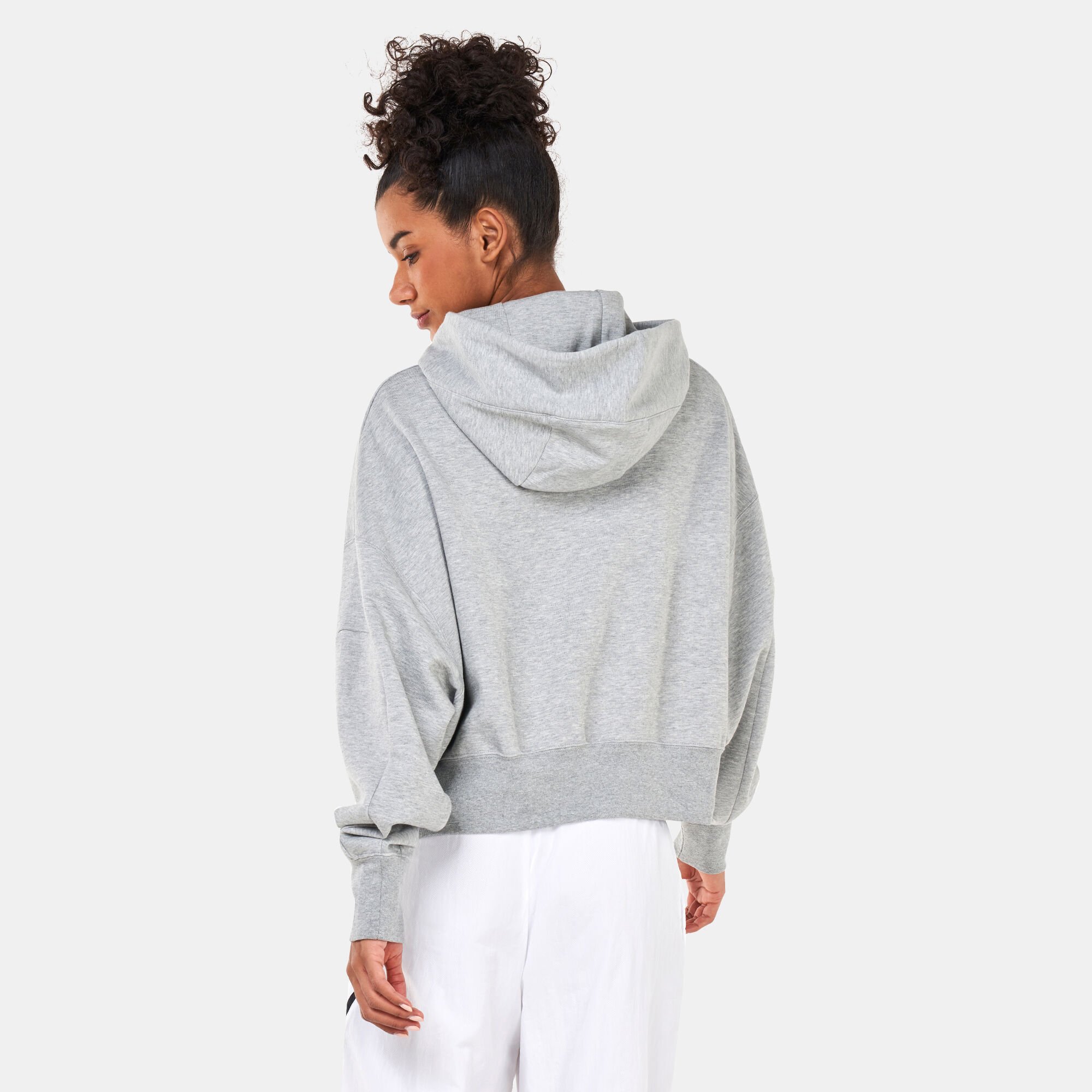 Grey cropped nike hoodie shop