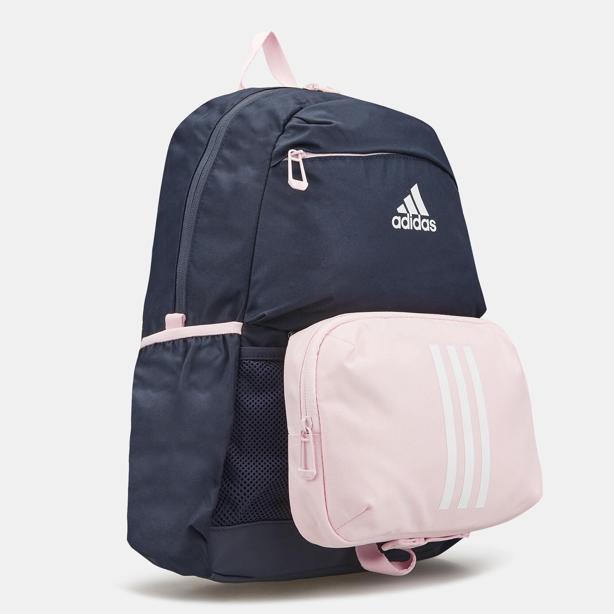 Adidas grey and pink backpack online