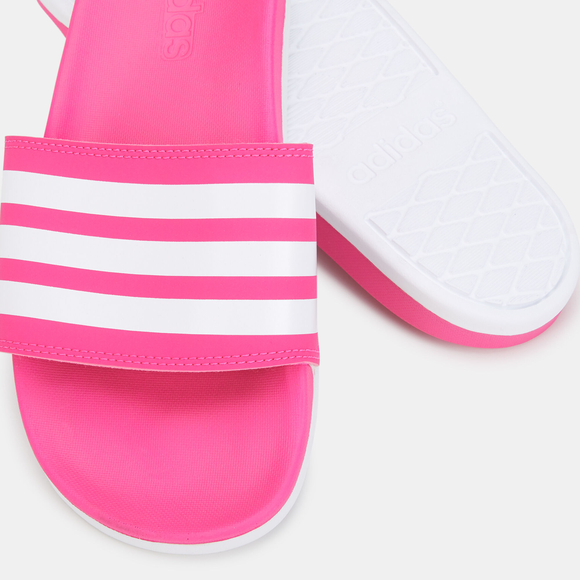 Adidas women's adilette cloudfoam sale plus slides
