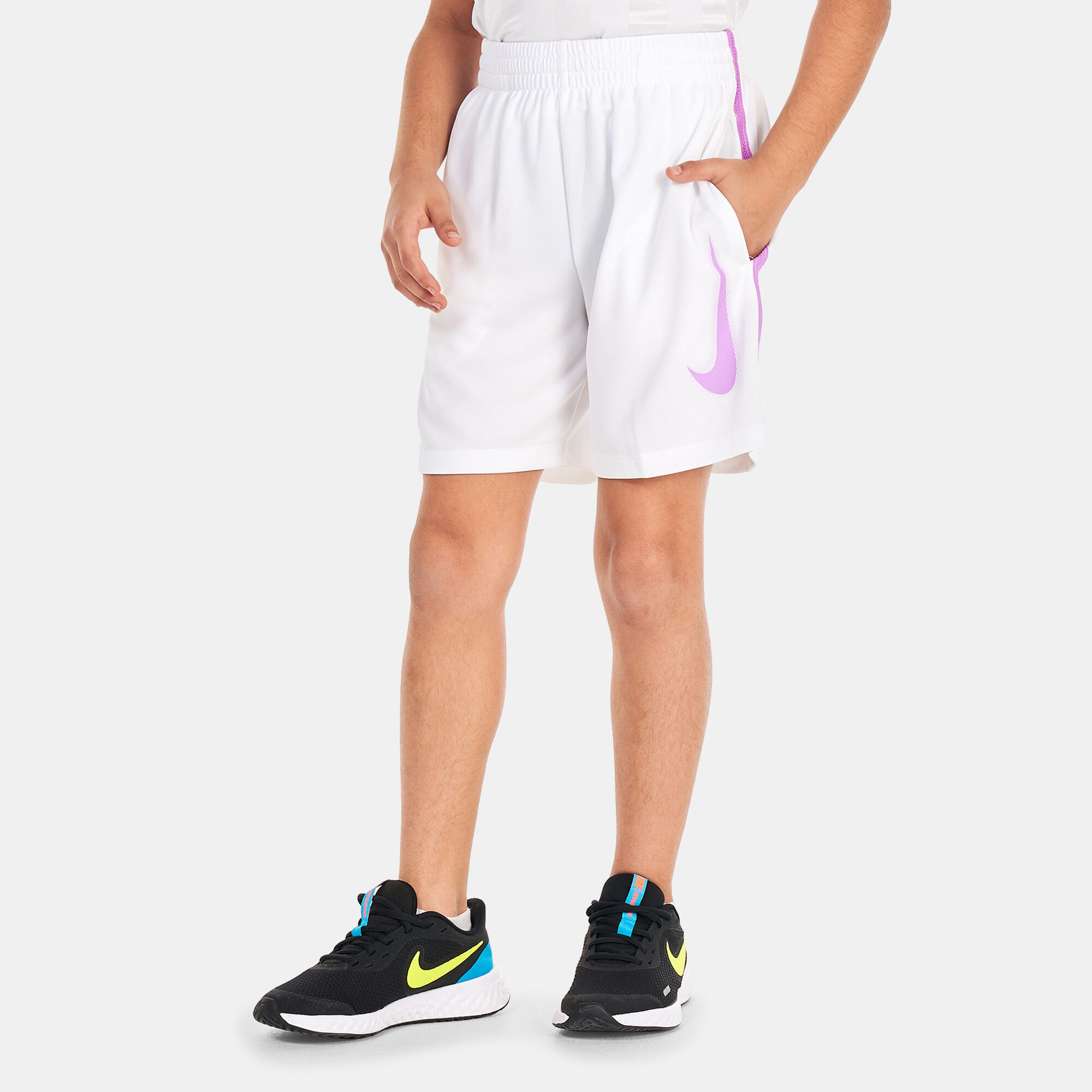 Kids Multi Dri FIT Graphic Training Shorts White Nike in Kuwait SSS