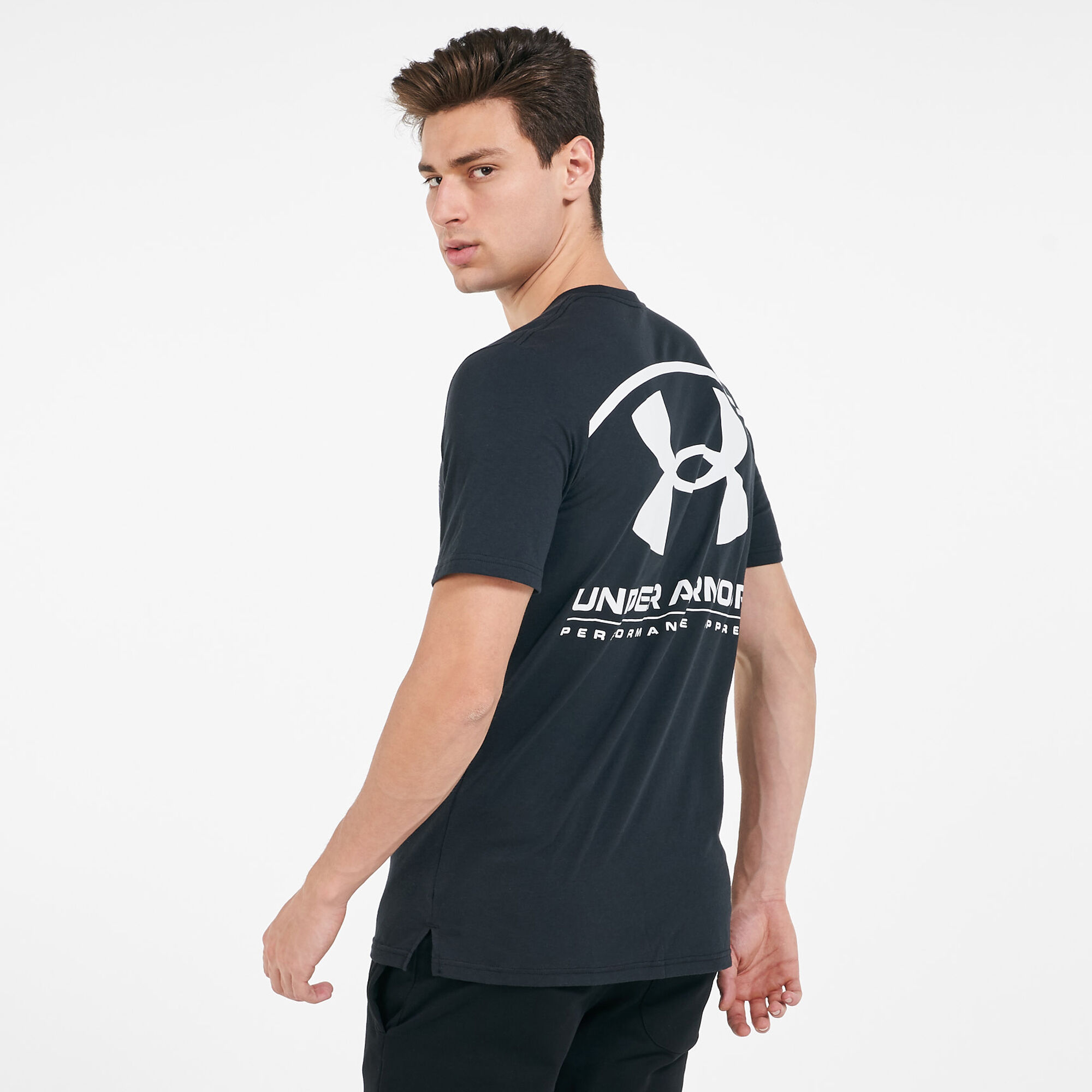 Under armour top big logo tee