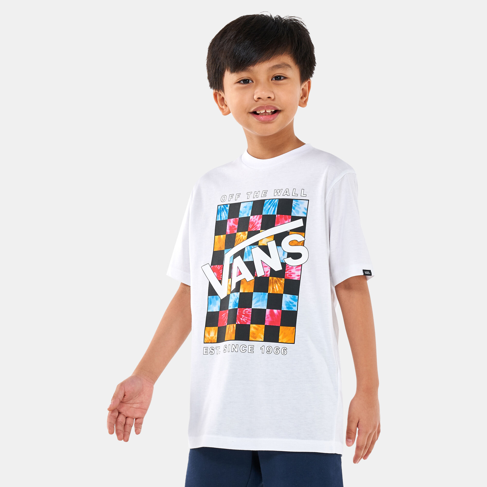 Rainbow checkered vans shirt clearance