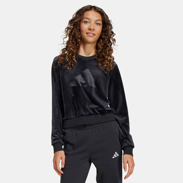 adidas Kids' Holiday Glam Sweatshirt Black image number 0