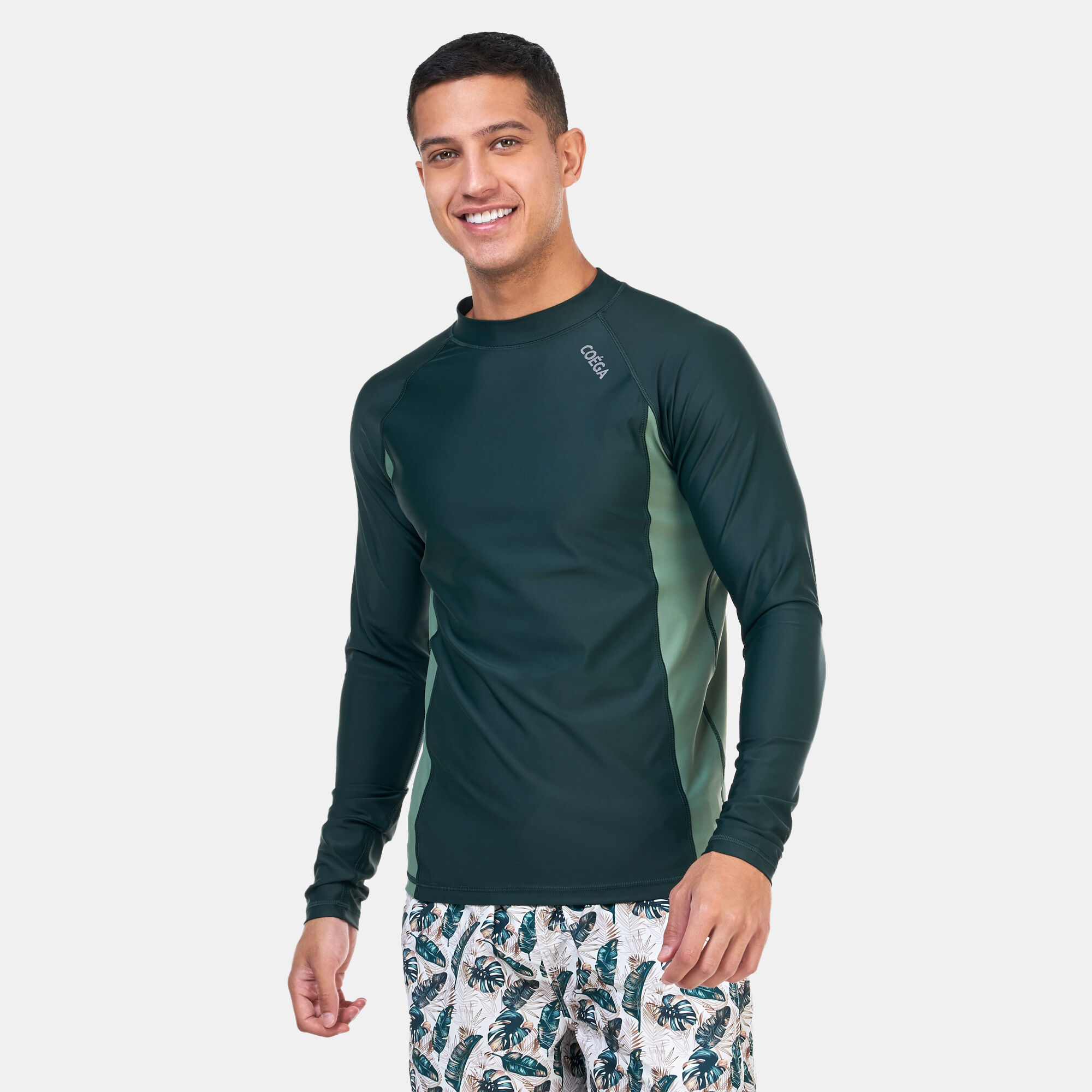 Men s Long Sleeve Swimming Rashguard Green COEGA in Kuwait SSS
