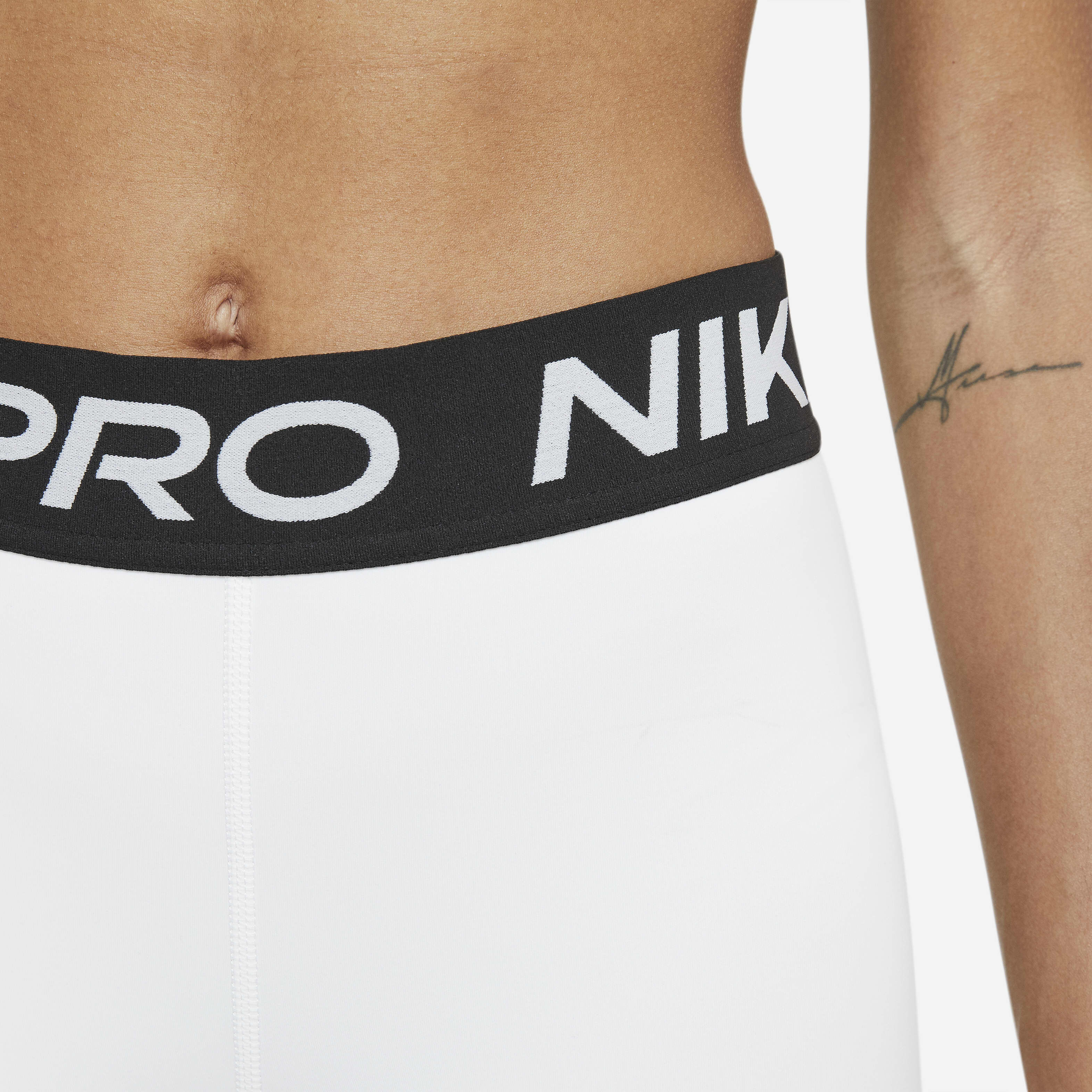 nike pro shorts white womens