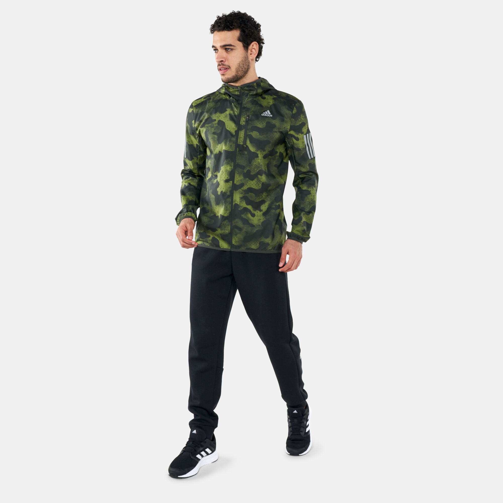 Buy adidas Men s Own the Run Camouflage Jacket Green in Kuwait SSS