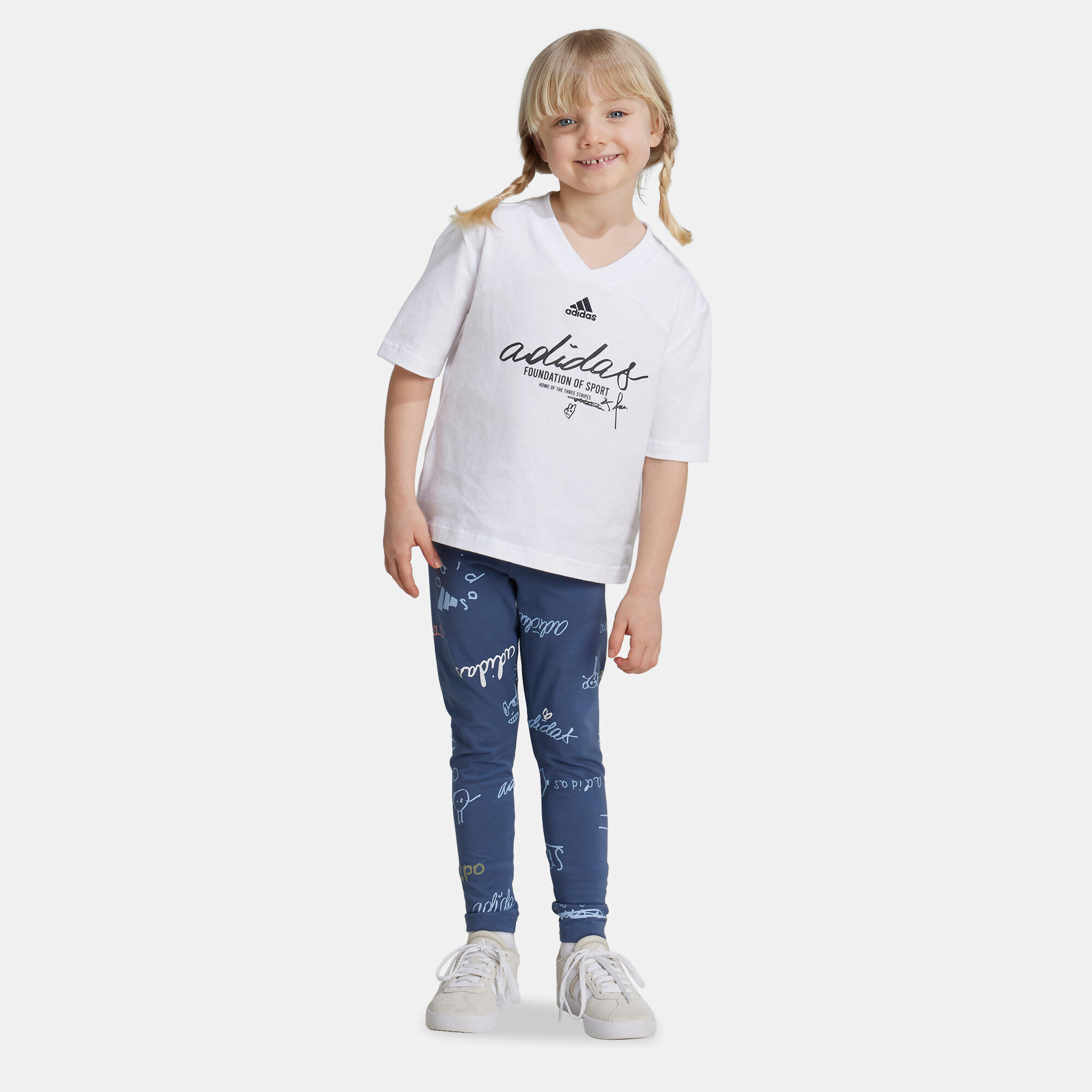 Adidas leggings and shirt set on sale